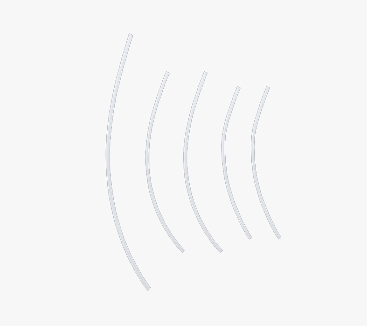 PTFE Tube (185 mm ×2 + 225 mm ×2 + 900 mm ×1)