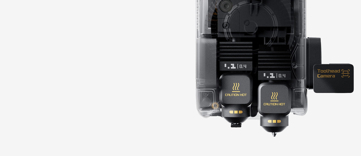 Bambu Lab X2D dual nozzle system